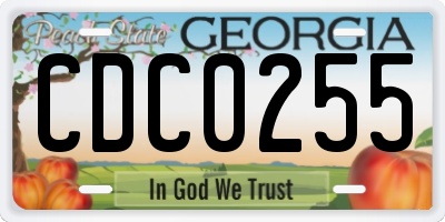 GA license plate CDC0255