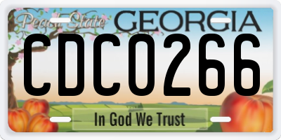 GA license plate CDC0266