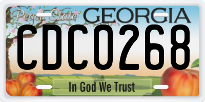 GA license plate CDC0268