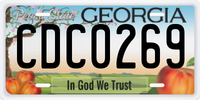 GA license plate CDC0269