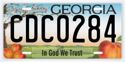 GA license plate CDC0284