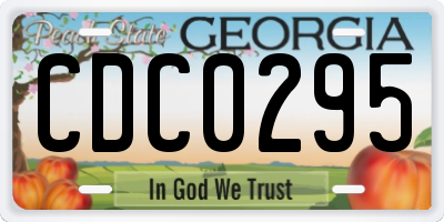 GA license plate CDC0295