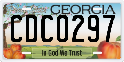 GA license plate CDC0297