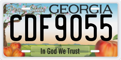 GA license plate CDF9055