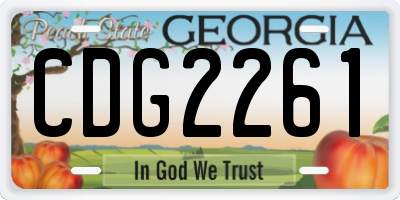 GA license plate CDG2261