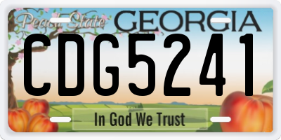 GA license plate CDG5241