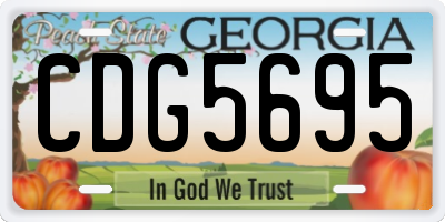 GA license plate CDG5695