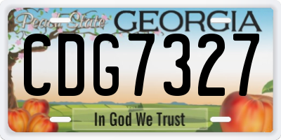GA license plate CDG7327