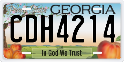 GA license plate CDH4214