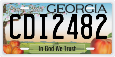 GA license plate CDI2482