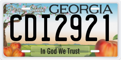 GA license plate CDI2921