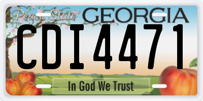 GA license plate CDI4471