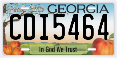 GA license plate CDI5464