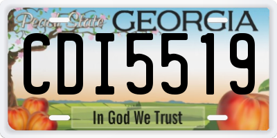 GA license plate CDI5519