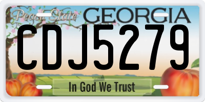 GA license plate CDJ5279