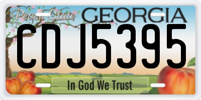 GA license plate CDJ5395