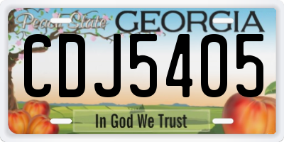 GA license plate CDJ5405