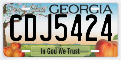 GA license plate CDJ5424