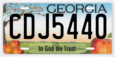 GA license plate CDJ5440
