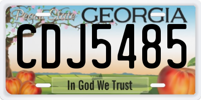 GA license plate CDJ5485
