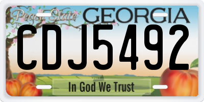 GA license plate CDJ5492