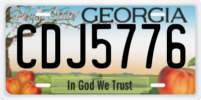 GA license plate CDJ5776