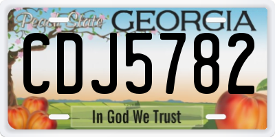 GA license plate CDJ5782