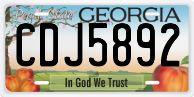 GA license plate CDJ5892