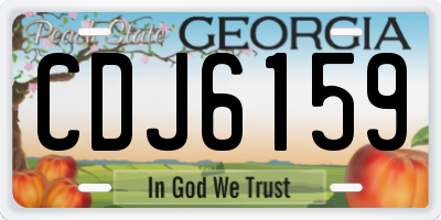 GA license plate CDJ6159