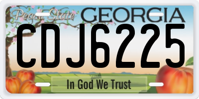 GA license plate CDJ6225