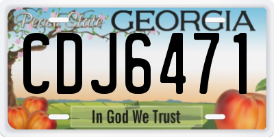 GA license plate CDJ6471