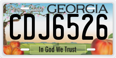 GA license plate CDJ6526