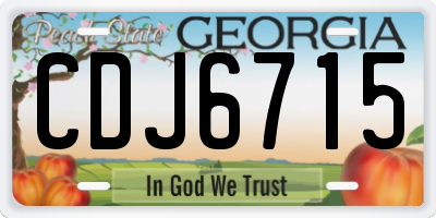 GA license plate CDJ6715
