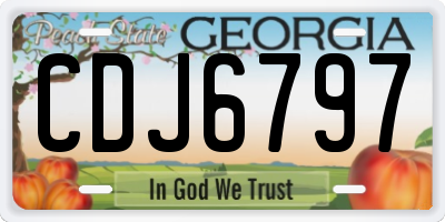 GA license plate CDJ6797