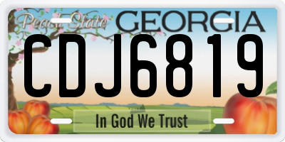 GA license plate CDJ6819