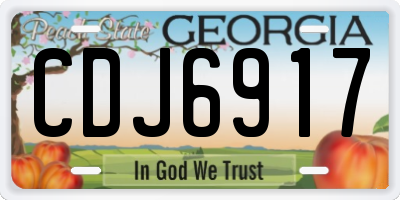 GA license plate CDJ6917