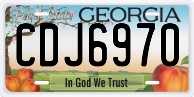 GA license plate CDJ6970