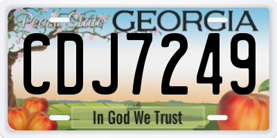 GA license plate CDJ7249