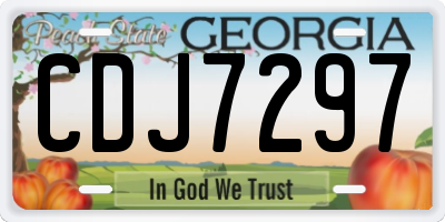 GA license plate CDJ7297