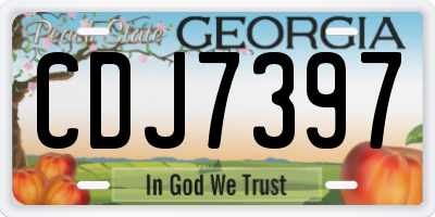 GA license plate CDJ7397