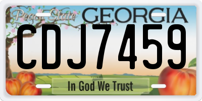 GA license plate CDJ7459