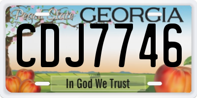 GA license plate CDJ7746