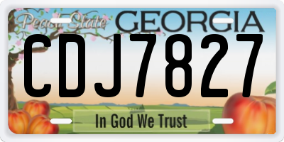 GA license plate CDJ7827