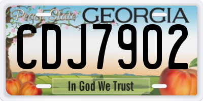 GA license plate CDJ7902