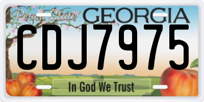 GA license plate CDJ7975