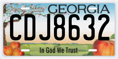 GA license plate CDJ8632