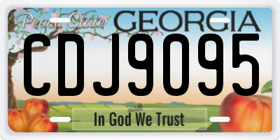 GA license plate CDJ9095
