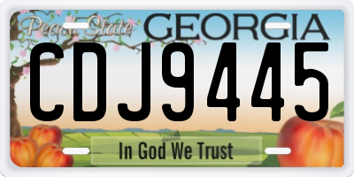 GA license plate CDJ9445