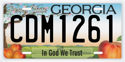 GA license plate CDM1261
