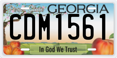GA license plate CDM1561